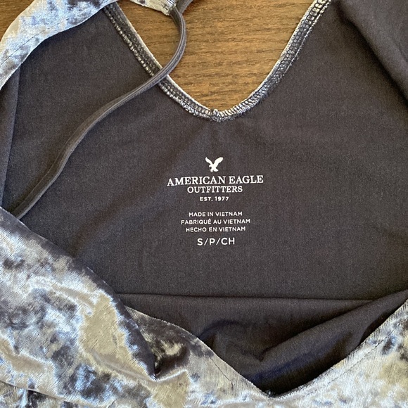 American Eagle - Crushed Velvet Swing Top - Grey / Silver - Small - Like New - Picture 4 of 4